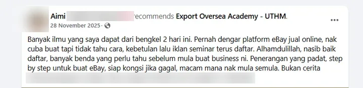 Screenshot review Facebook